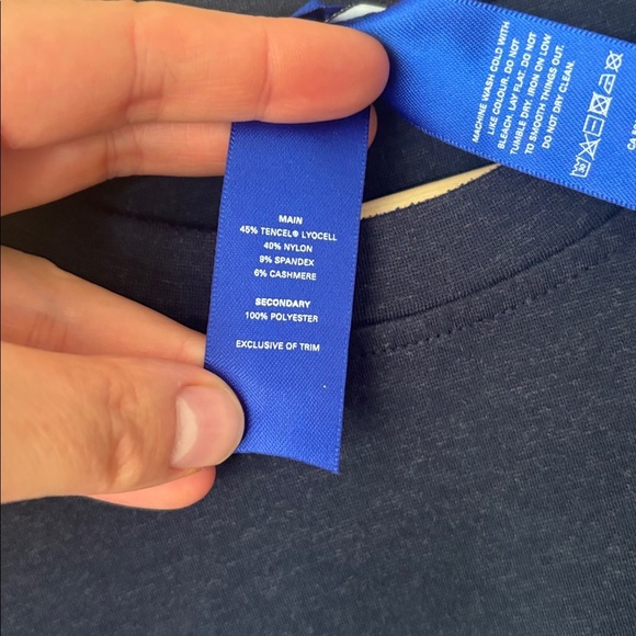 Kit + Ace Men’s Navy Crewneck Sweatshirt — XS, Cashmere Blend - Picture 4 of 6